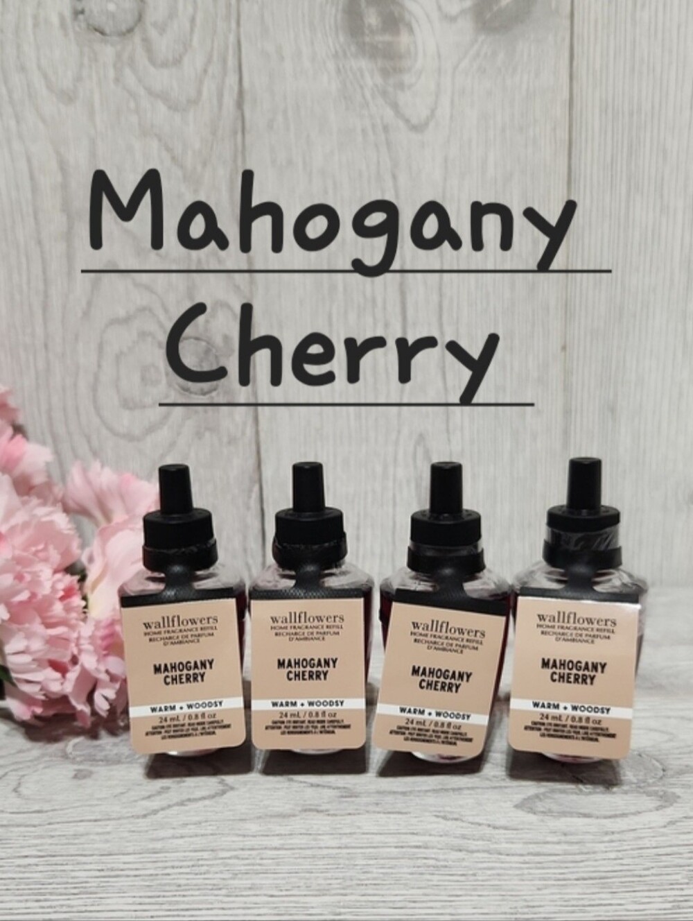 Bath & Body Works Mahogany Cherry Wallflower Refills X4